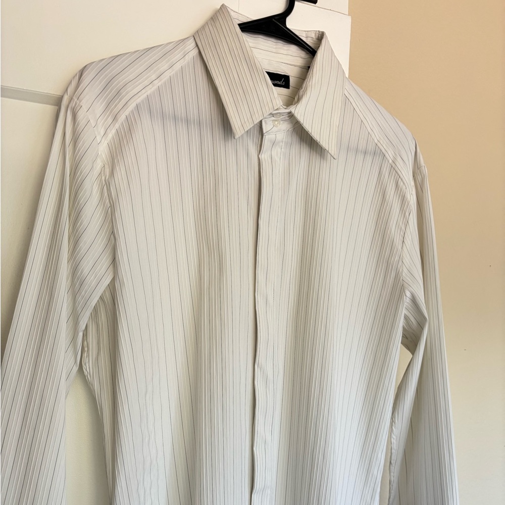 7 Diamonds White Pinstripe Dress Shirt